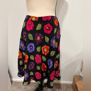 3/$25 Sale 🎈Liz Claiborne floral silk skirt a-line